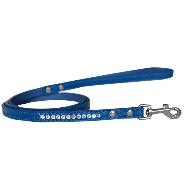 Clear Jewel Croc LeashBlue 0.5 in. x 4 ft., Pet Pal, Mfr#: PE816449